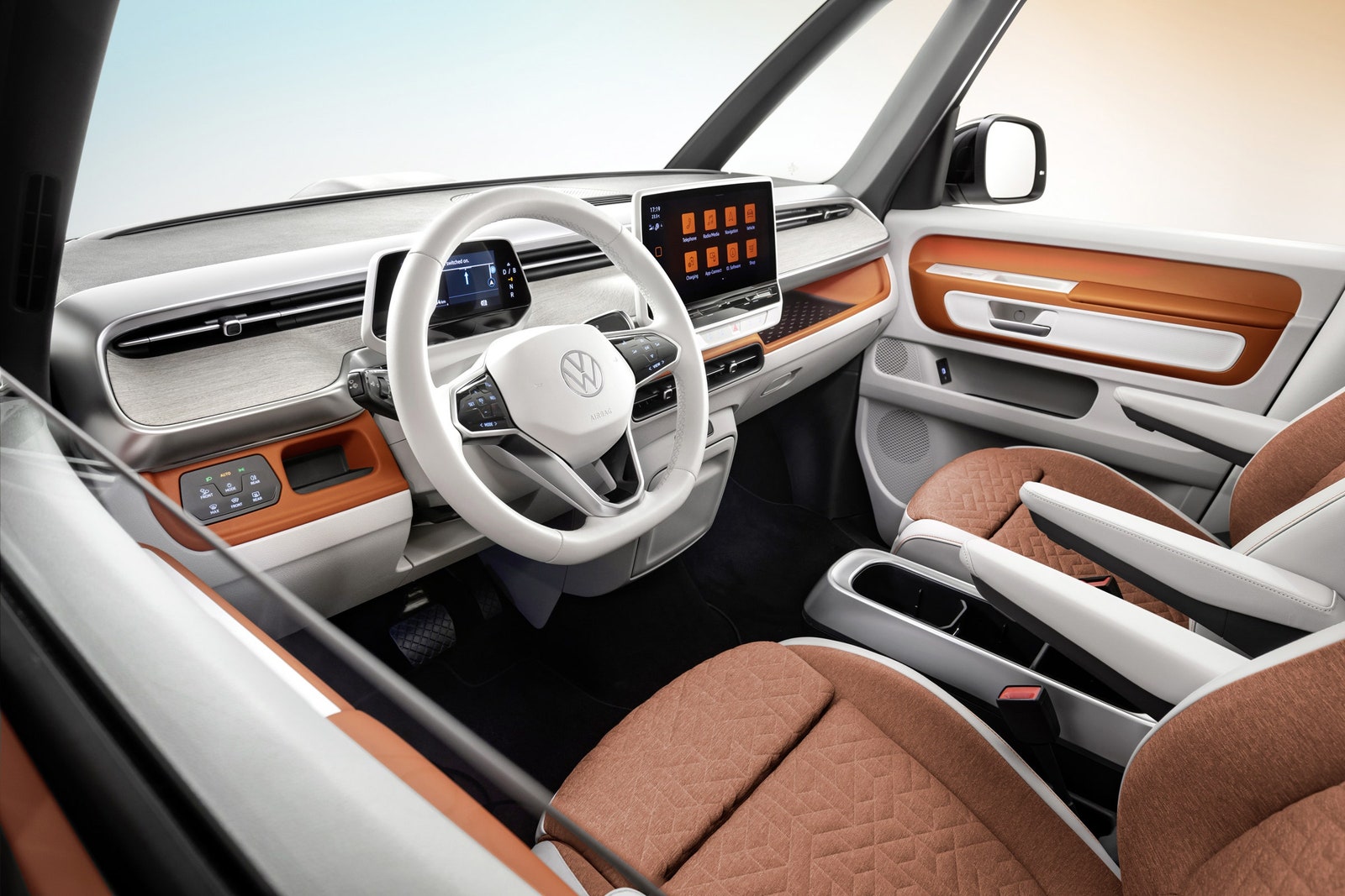Interior of Volkswagen ID Buzz electric van